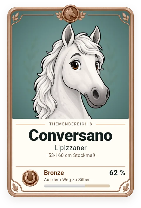 Sammelkarte Conversano, Lipizzaner
