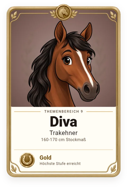 Sammelkarte Diva, Trakehner
