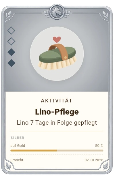 Erfolgskarte Lino-Pflege in Silber