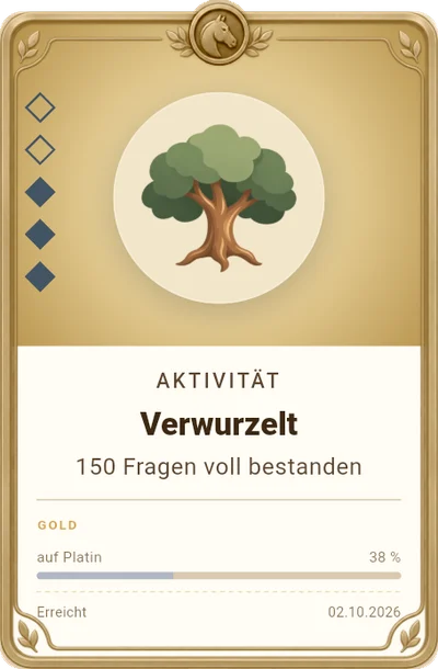Erfolgskarte Verwurzelt in Gold