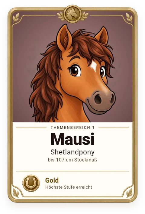 Sammelkarte Mausi, Shetlandpony