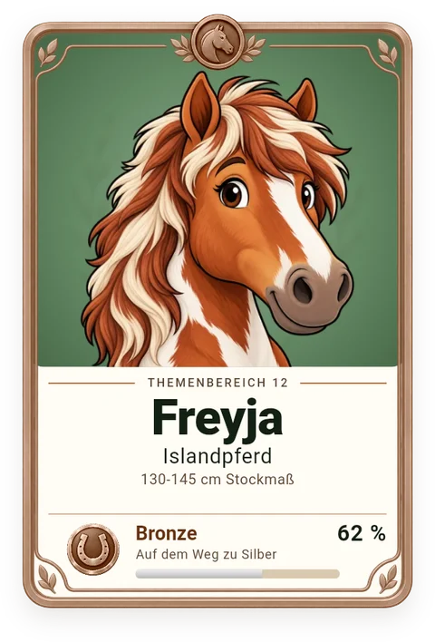 Sammelkarte Freyja, Islandpferd