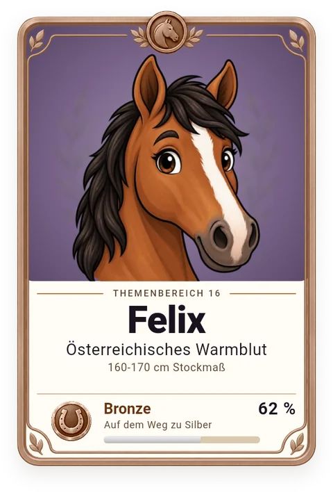 Sammelkarte Felix, Österr. Warmblut