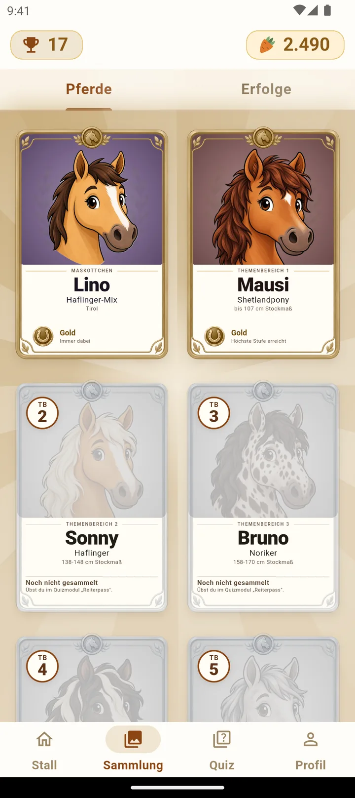 Pferdesammlung mit Lino und Mausi